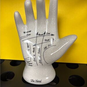 Porcelain Palmistry Hand Figurine.